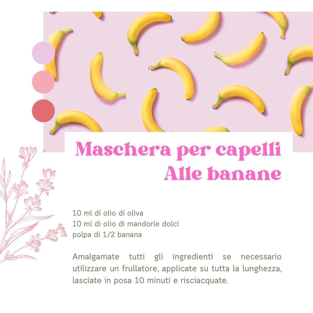 maschera per capelli secchi causa estate alle banane